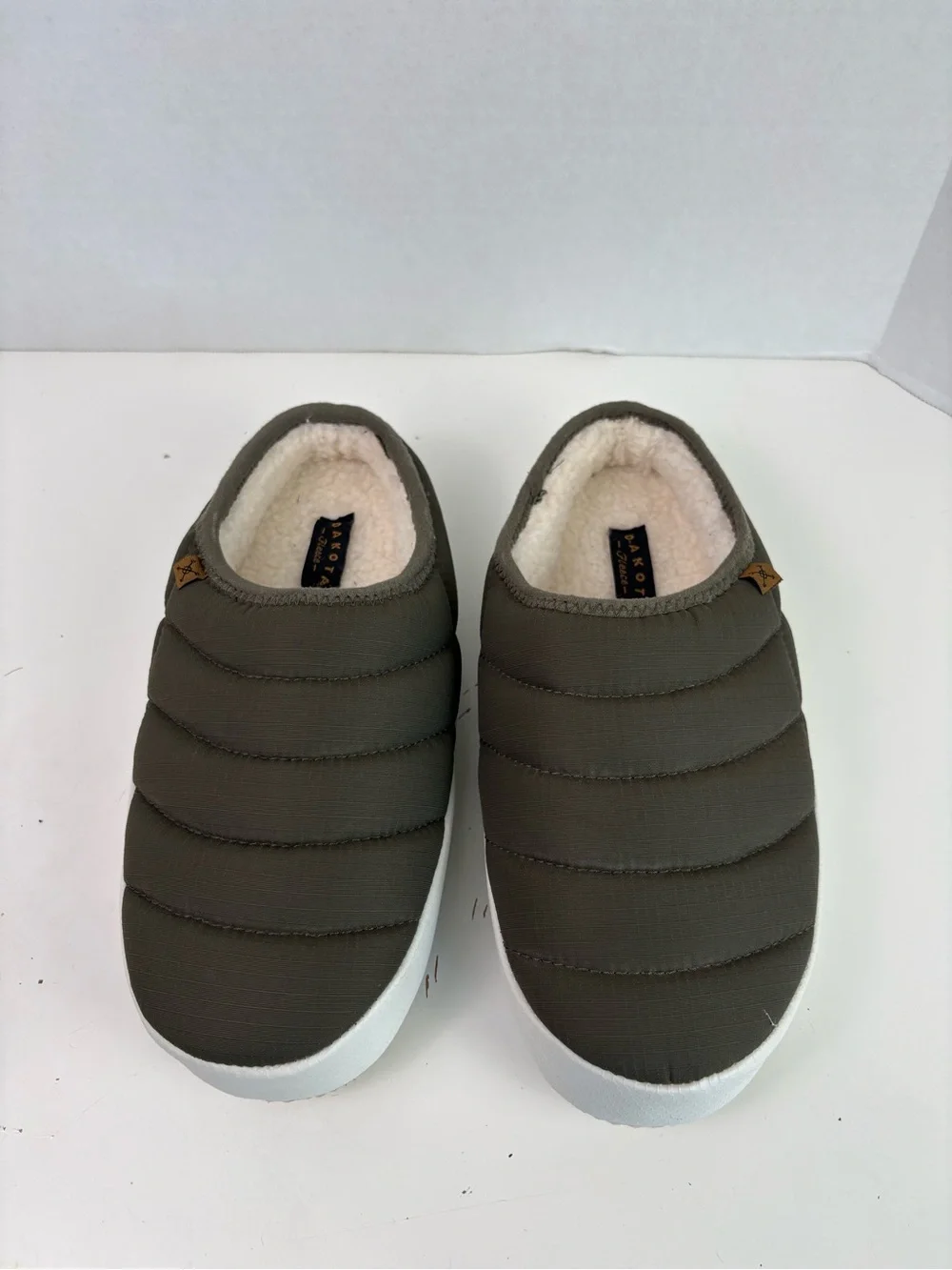Dakota Fleece Men's Quilted Slip-On Clog - Olive Green